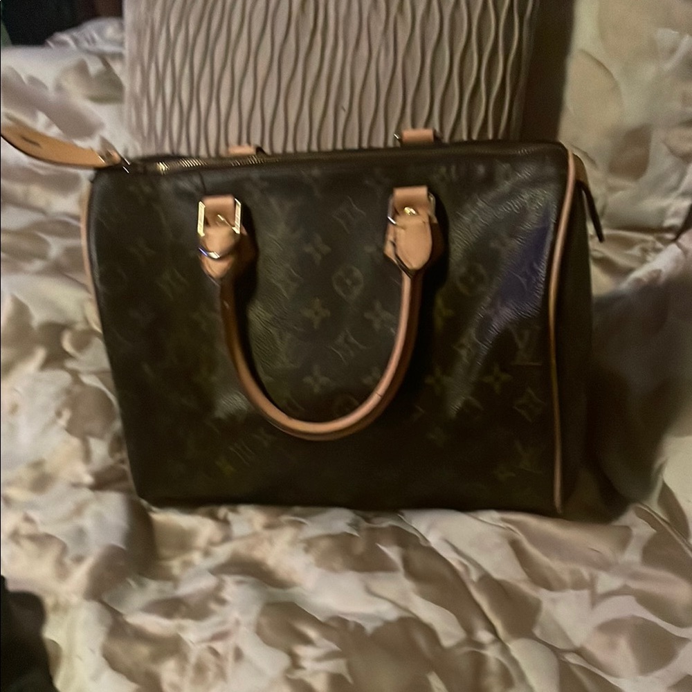 COPY - Louis Vuitton Brown Monogram Satchel with Structured Design